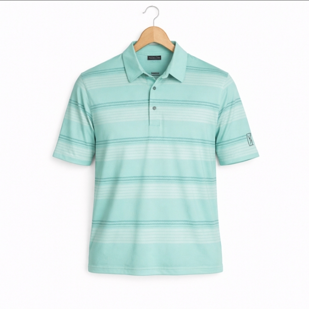 PGA Tour Golf Green Preppy Mens Polo Sz XXL